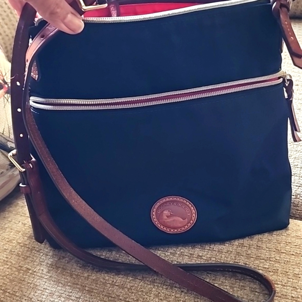 Dooney & Bourke Black Bag with Brown Logo
